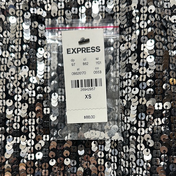 Sequin Black and Silver Women's Top - Picture 2 of 3